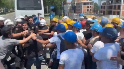 Edirne’nin Uzunköprü ilçesindeki Kiremitçiler Grup bünyesindeki Özşen Madencilik işçileri, yaklaşık