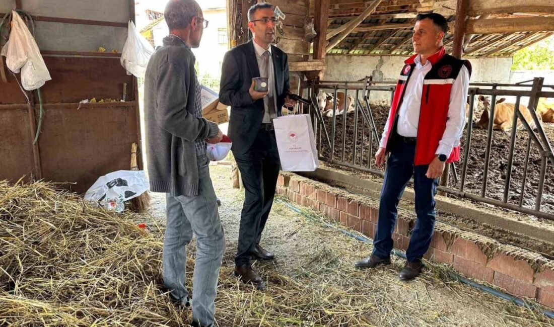 Uşak İl Tarım ve Orman Müdürü Serkan Bilir, teknik personellerle