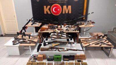 Uşak’ta polis ekiplerince bir iş yeri ile ikamete düzenlenen operasyonda