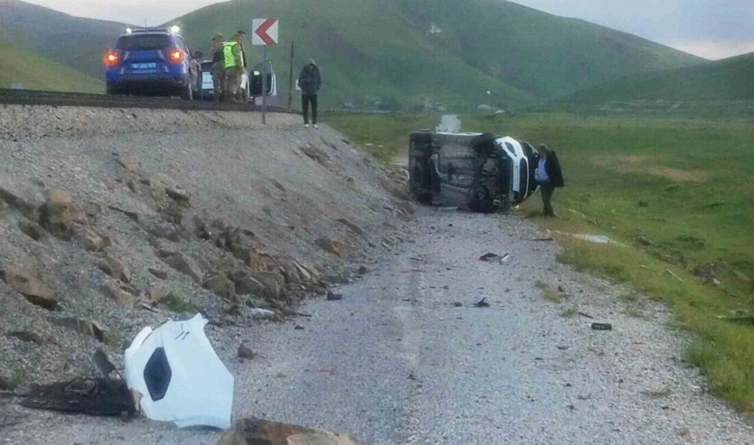 Van’ın Muradiye ilçesinde meydana gelen kazada şarampole yuvarlanan kamyonetin sürücüsü