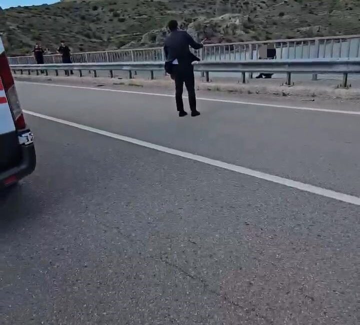 Kayseri’nin Felahiye ilçesinde viyadükten Kızılırmak’a atlamak isteyen şahsı ilçe Kaymakamı