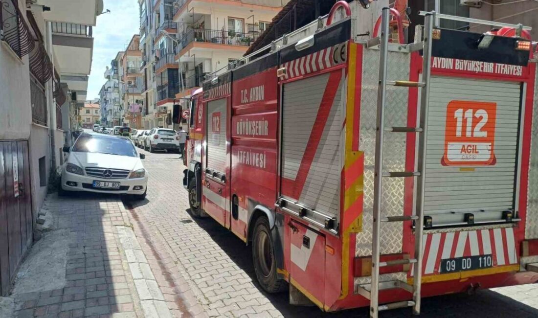 Aydın’ın Efeler ilçesinde araç yangını ihbarı üzerine olay yerine giden