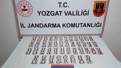 Yozgat’ta 613 adet sentetik uyuşturucu hap ele geçirildi. Yozgat İl