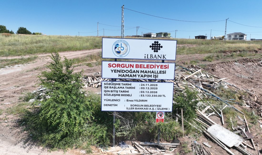 Sorgun Termal Hamam Projesi’nde çalışmalar hızla devam ediyor